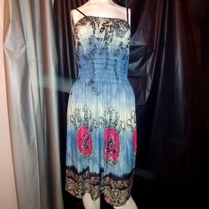 Romantic Sini dress elastic top with tie straps